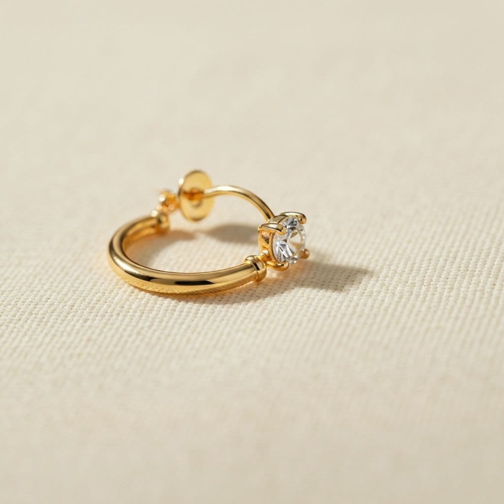 Aro dorado con cristal