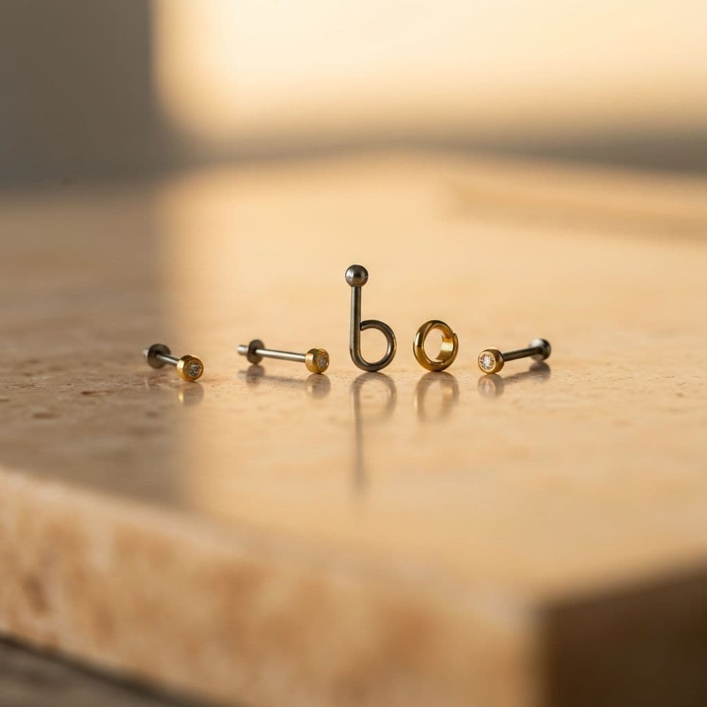 Set de joyería titanio y oro