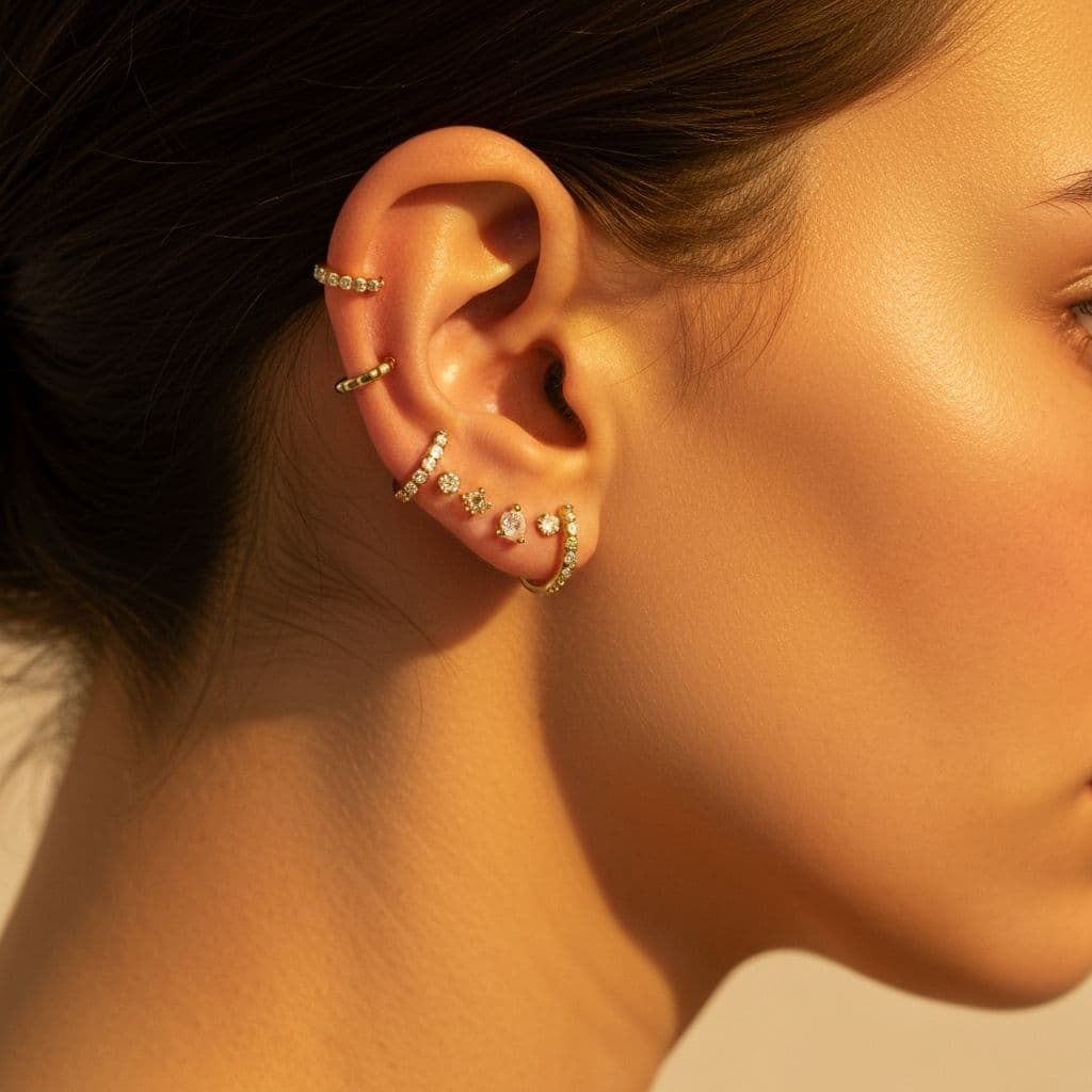 Stack de perforaciones en oreja