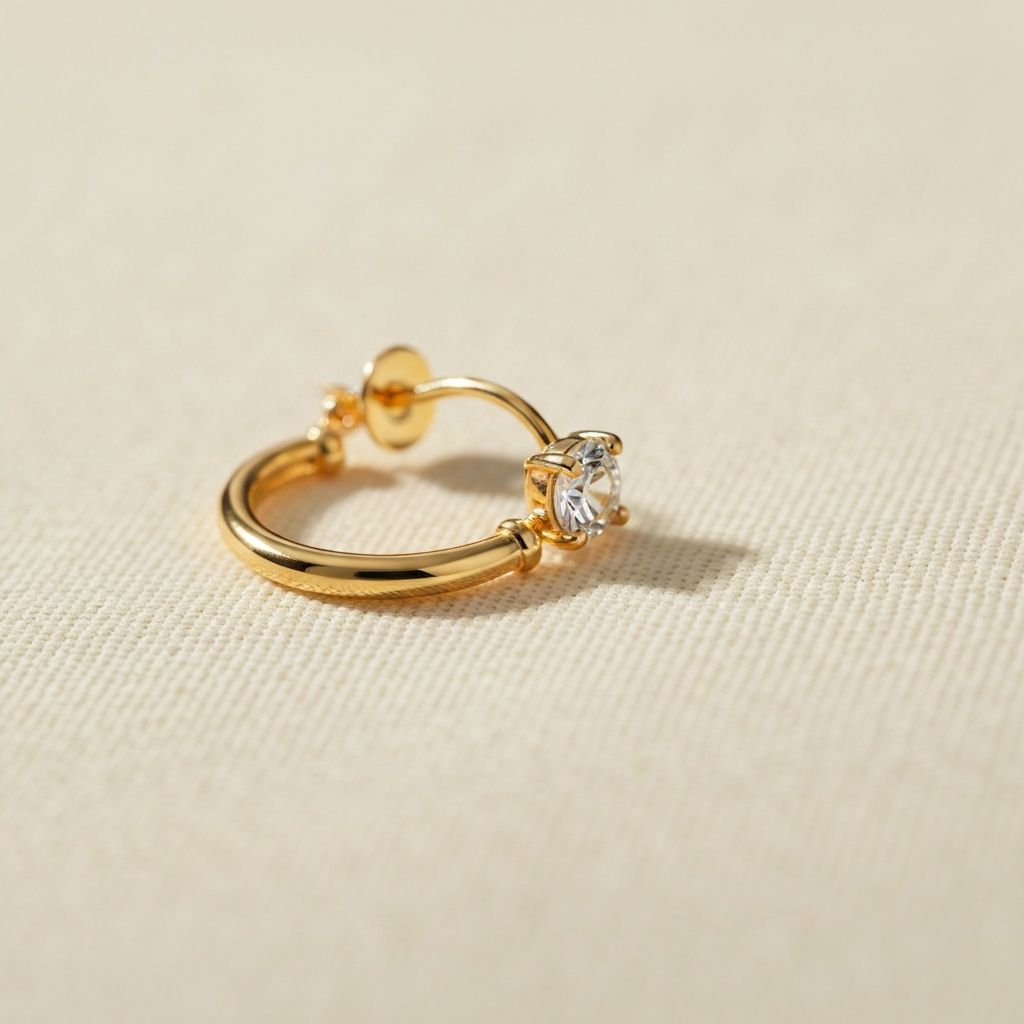 Aro dorado con cristal